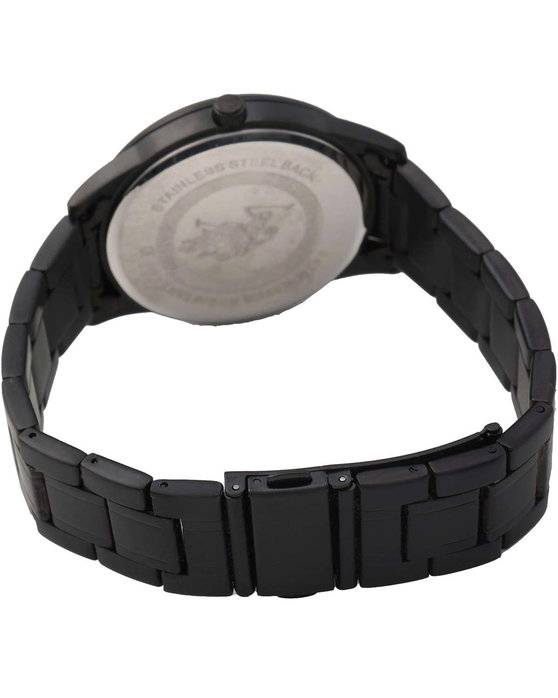 U.S.POLO Jacob Black Stainless Steel Bracelet