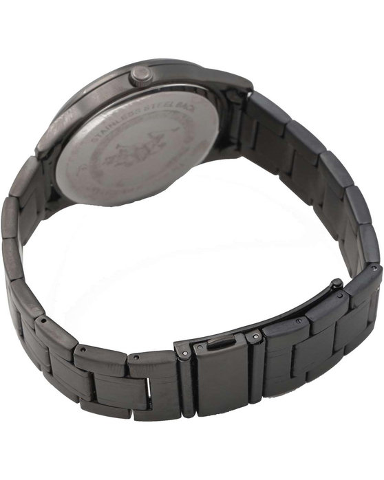 U.S.POLO Jacob Black Stainless Steel Bracelet