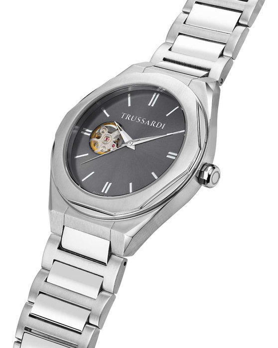 TRUSSARDI Brink Automatic Silver Metallic Bracelet