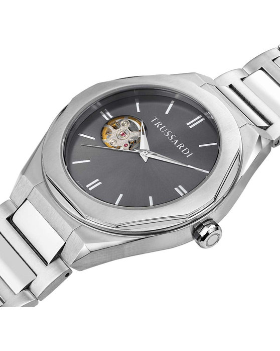 TRUSSARDI Brink Automatic Silver Metallic Bracelet