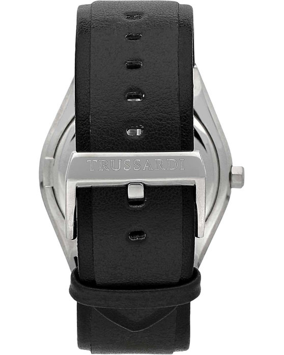 TRUSSARDI Brink Black Leather Strap