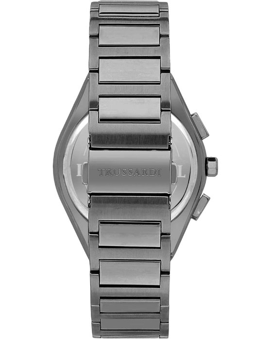 TRUSSARDI Brink Dual Time Black Metallic Bracelet