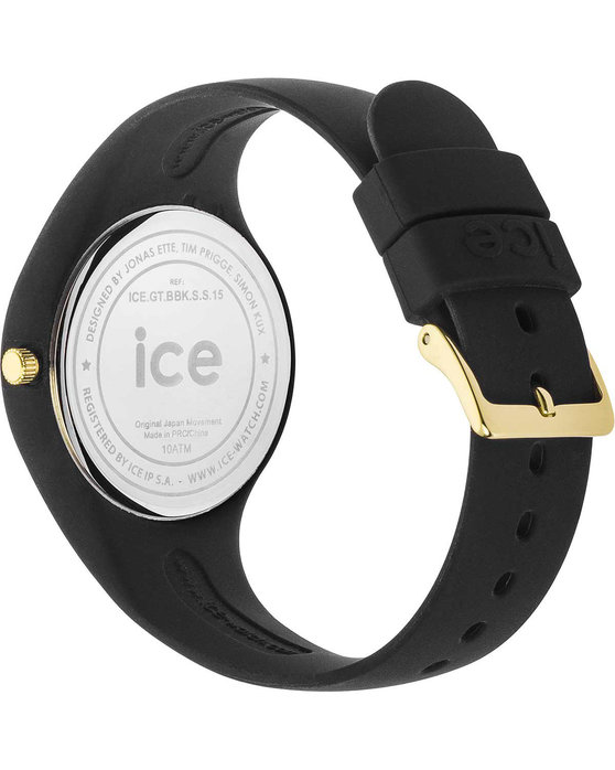 ICE WATCH Glitter Black Silicone Strap (S)