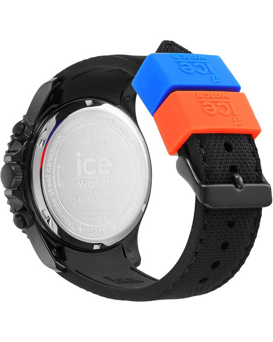 ICE WATCH Chrono with Black Silicone Strap (L)