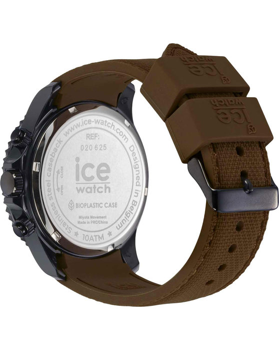 ICE WATCH Chrono with Brown Silicone Strap (L)