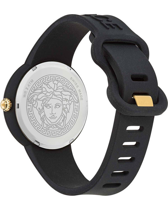 VERSACE Medusa Pop Black Rubber Strap