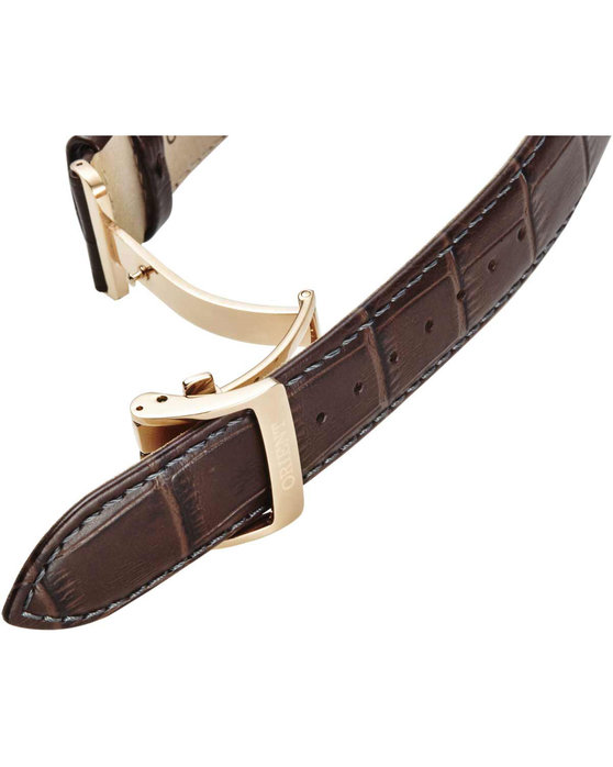 ORIENT Classic Sun and Moon Automatic Brown Leather Strap