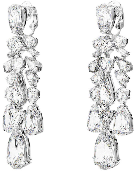 SWAROVSKI White Mesmera clip earrings Chandelier (mixed cuts)