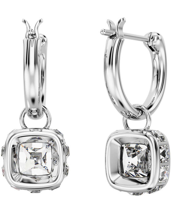 SWAROVSKI White Stilla drop earrings (square cut)