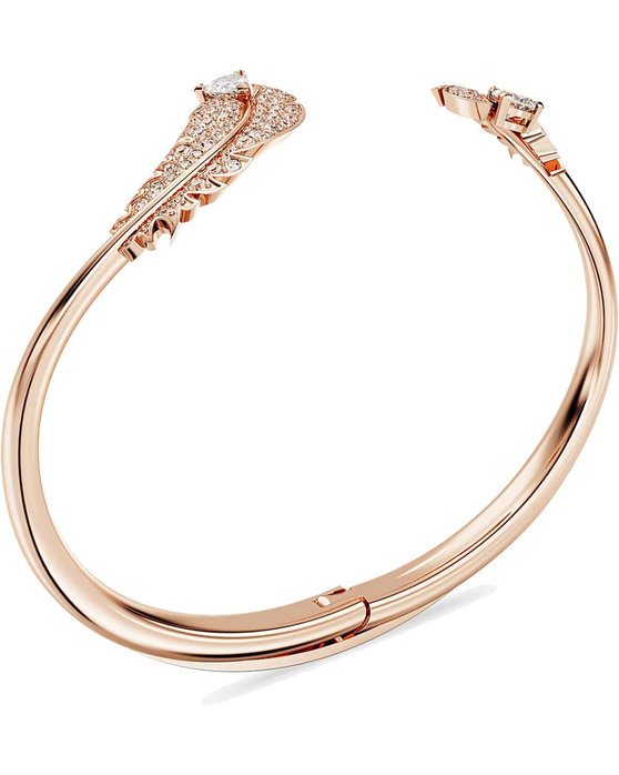 SWAROVSKI White Nice Feather bangle (L)