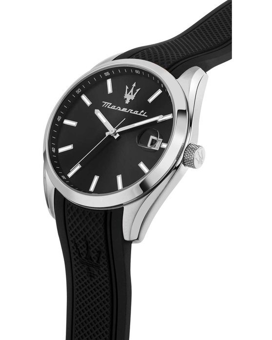 MASERATI Attrazione Black Rubber Strap