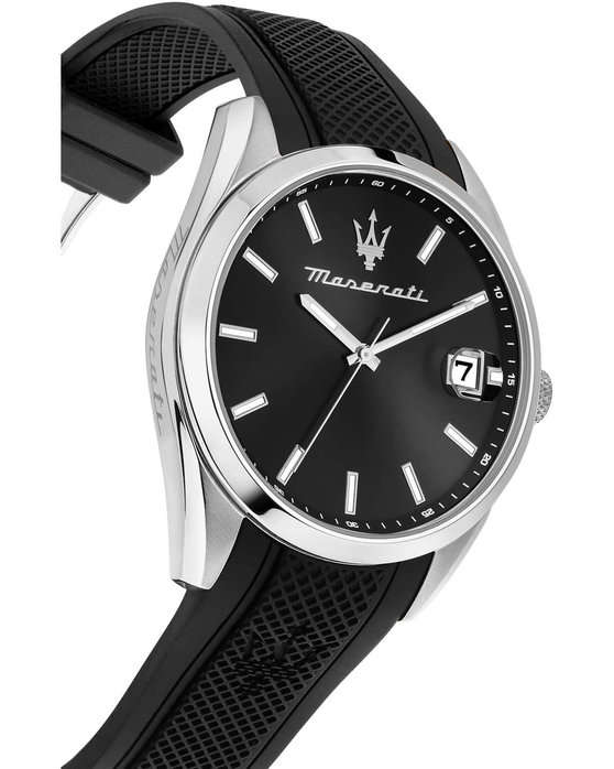 MASERATI Attrazione Black Rubber Strap