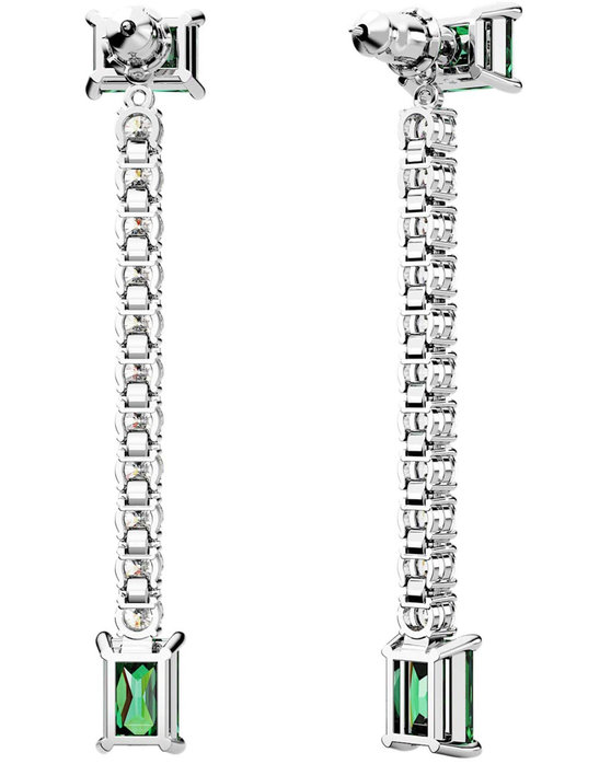 SWAROVSKI Green Matrix drop earrings (mixed cuts)