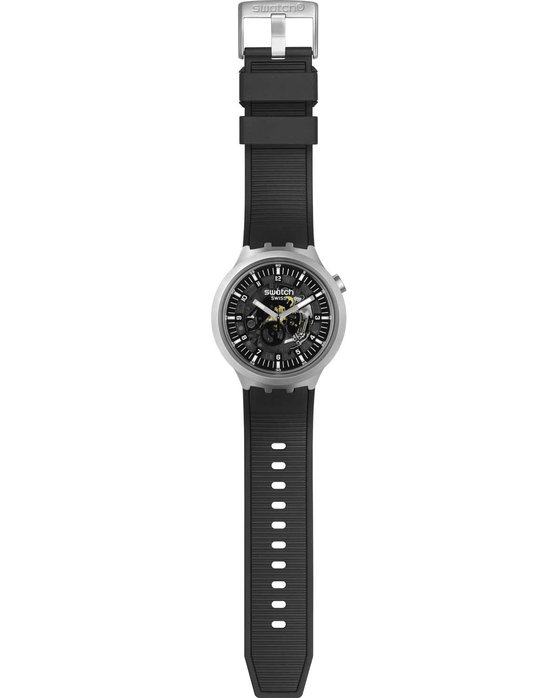 SWATCH Dark Irony Black Silicone Strap