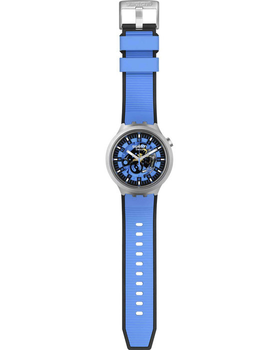 SWATCH Azure Blue Daze Two Tone Silicone Strap