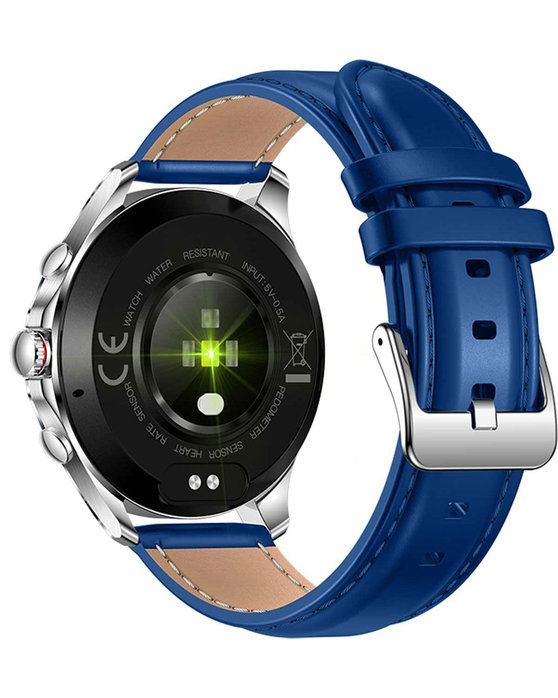 DAS.4 SQ22 Smartwatch Blue Leather Strap