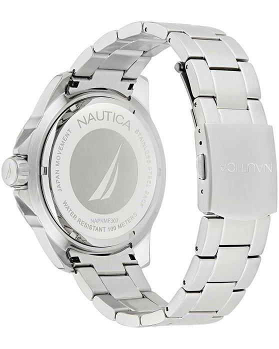 NAUTICA Koh May Bay Silver Stainless Steel Bracelet Gift Set