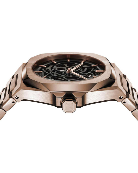 D1 MILANO Skeleton Automatic Rose Gold Stainless Steel Bracelet