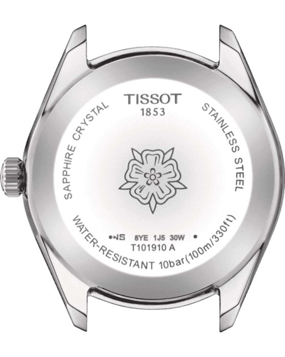 TISSOT T-Classic PR 100 Sport Chic Diamonds Silver Stainless Steel Bracelet