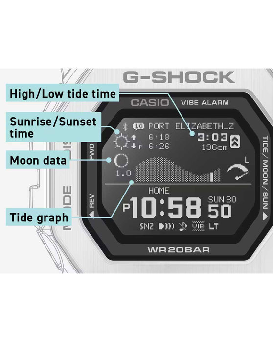 G-SHOCK G-LIDE Chronograph Grey resin Strap