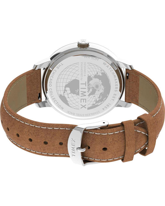 TIMEX Trend Chicago Brown Leather Strap