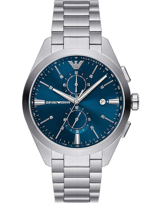 Emporio ARMANI Claudio Chronograph Silver Stainless Steel Bracelet