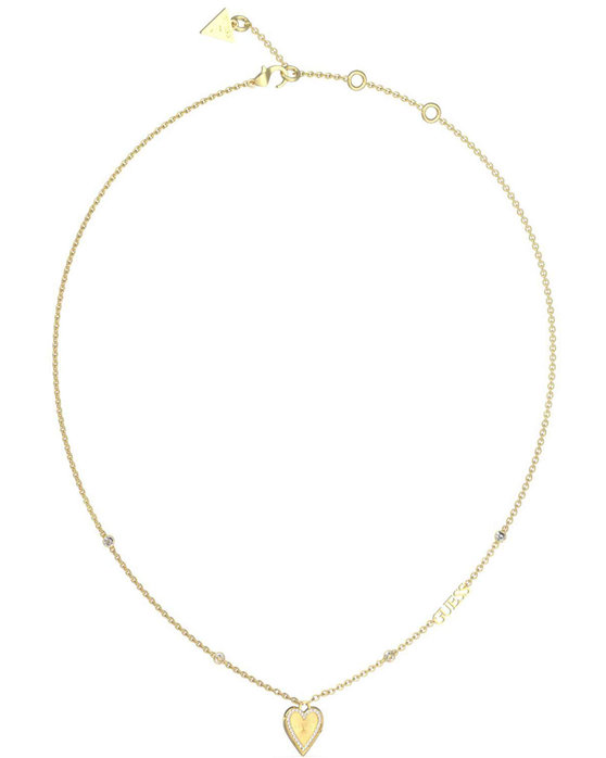 GUESS Love Me Tender Stainless Steel Necklace with Zircons