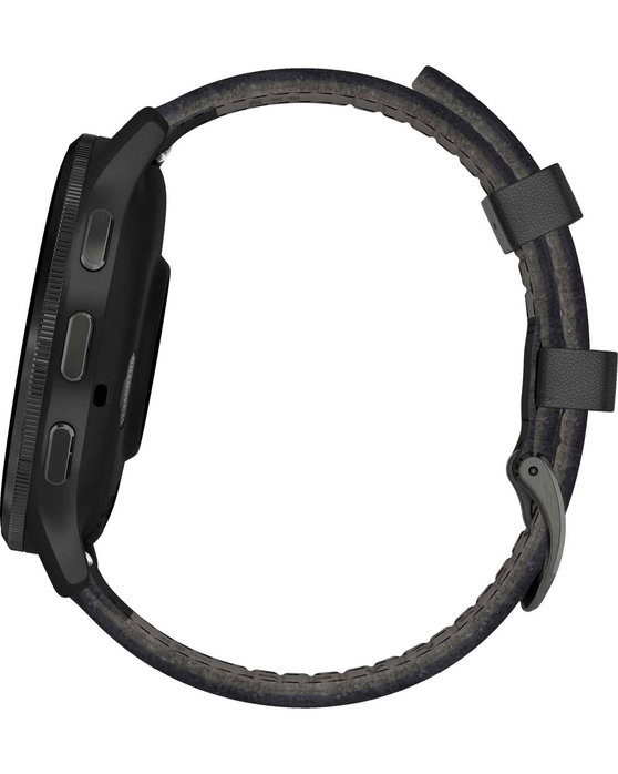 GARMIN Venu 3 Slate Bezel with Black Leather Strap