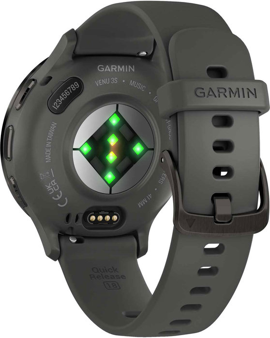 GARMIN Venu 3S Slate Bezel with Pebble Gray Silicone Band