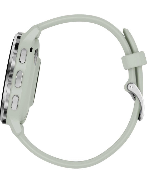 GARMIN Venu 3S Silver Bezel with Sage Gray Silicone Band