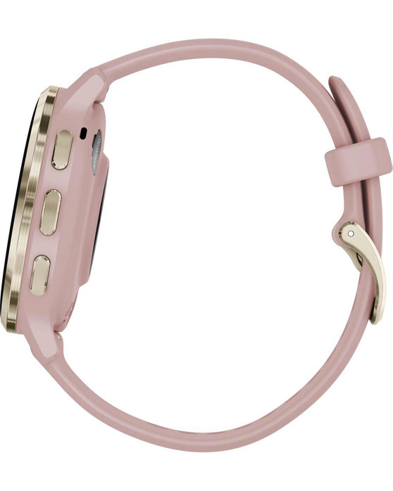 GARMIN Venu 3S Soft Gold Bezel with Dust Rose Silicone Band