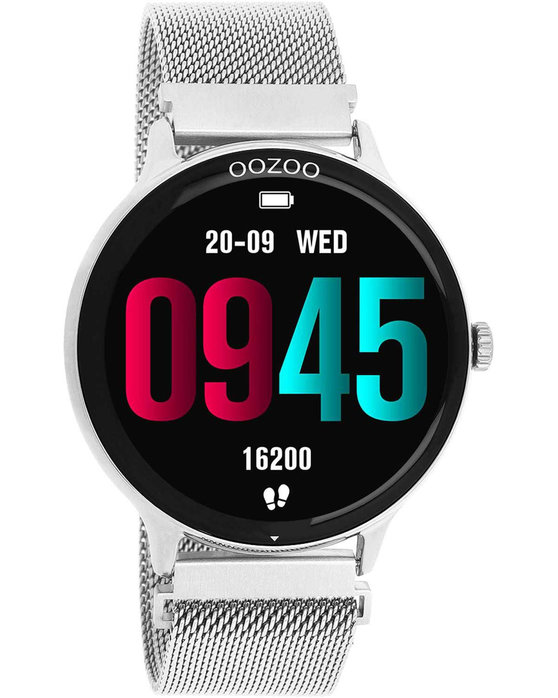 OOZOO Smartwatch Silver Stainless Steel Bracelet