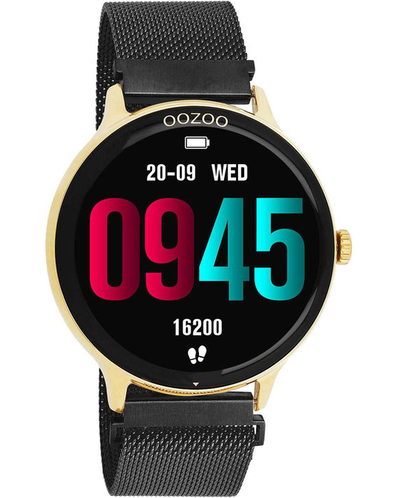 OOZOO Smartwatch Black Stainless Steel Bracelet