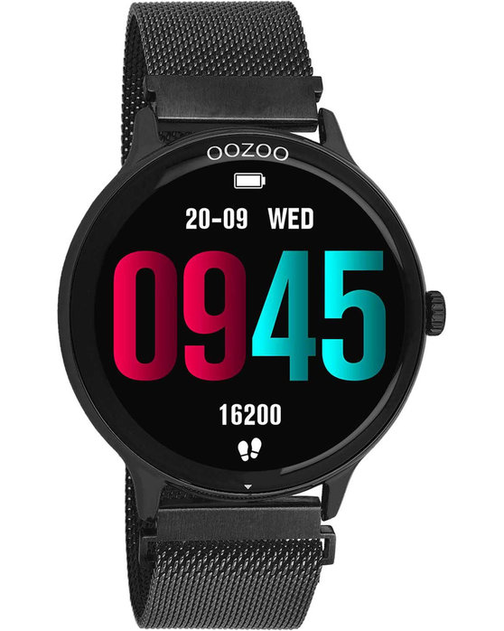 OOZOO Smartwatch Black Stainless Steel Bracelet