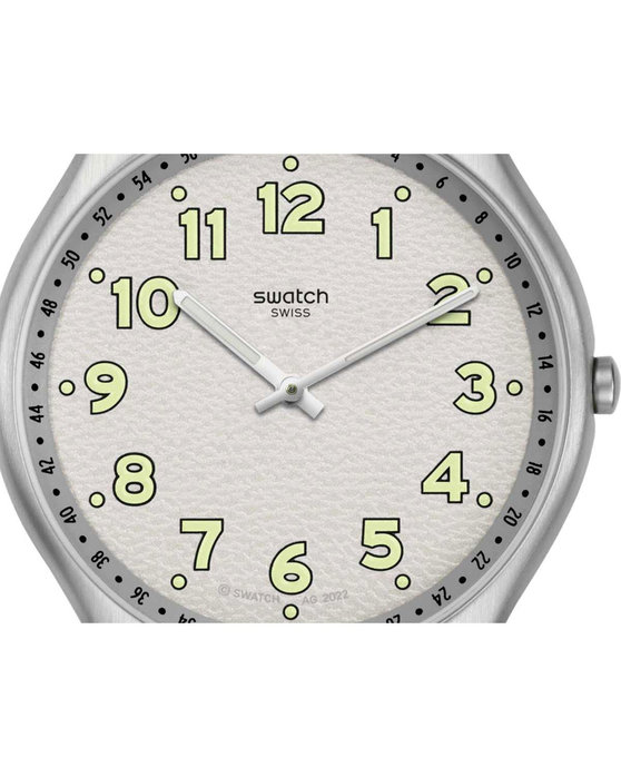 SWATCH Black Hepcat with Black Leather Strap