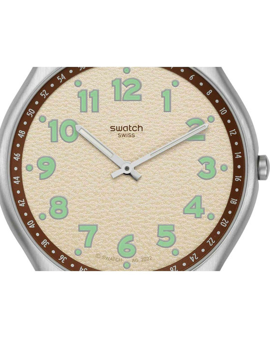 SWATCH Tabby Hepcat with Brown Leather Strap