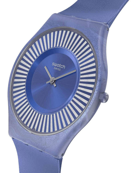 SWATCH Metro Deco Blue Silicone Strap