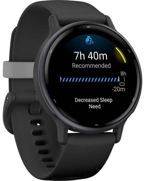 GARMIN Vivoactive 5 Slate Bezel with Black Silicone Band