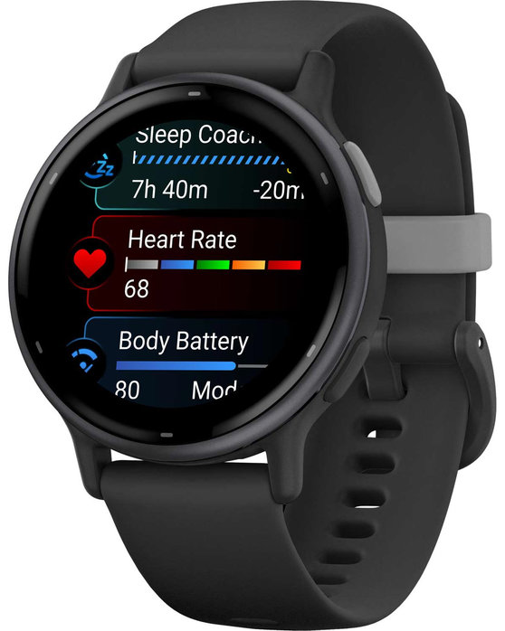 GARMIN Vivoactive 5 Slate Bezel with Black Silicone Band