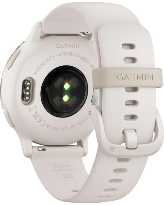 GARMIN Vivoactive 5 Cream Gold Bezel with Ivory Silicone Band