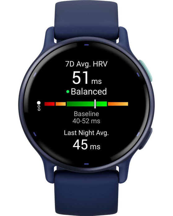 GARMIN Vivoactive 5 Metallic Navy Bezel with Navy Silicone Band