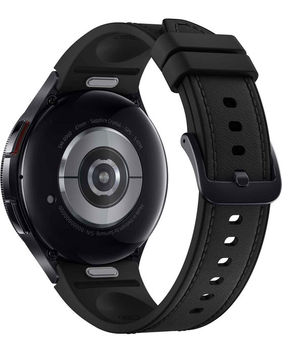 Samsung Galaxy Watch 6 Classic 47mm Black with Black Combined Materials Strap