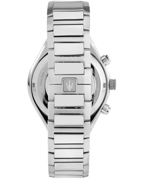 MASERATI Stile Chronograph Silver Stainless Steel Bracelet