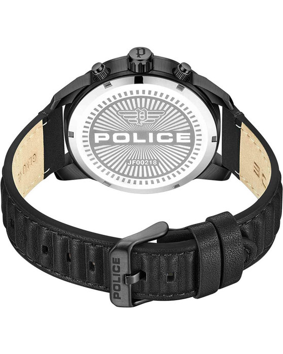 POLICE Neist Black Leather Strap