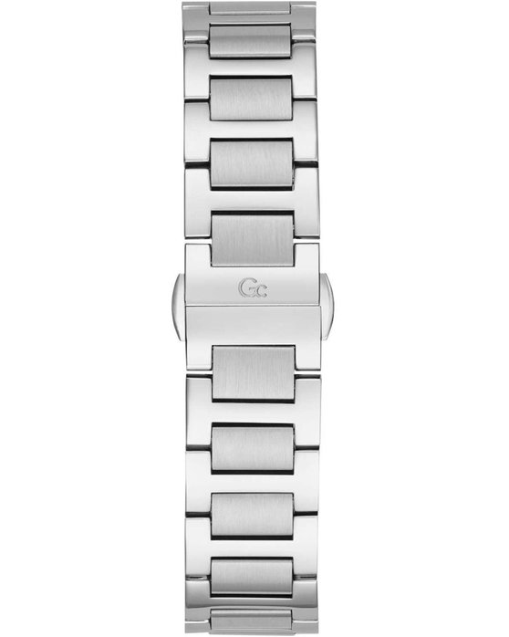 GUESS Collection Coussin Shape Chronograph Silver Stainless Steel Bracelet