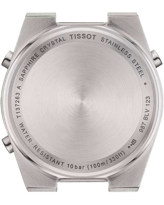 TISSOT T-Classic PRX Digital Dual Time Chronograph Silver Stainless Steel Bracelet