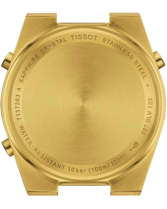 TISSOT T-Classic PRX Digital Dual Time Chronograph Gold Stainless Steel Bracelet