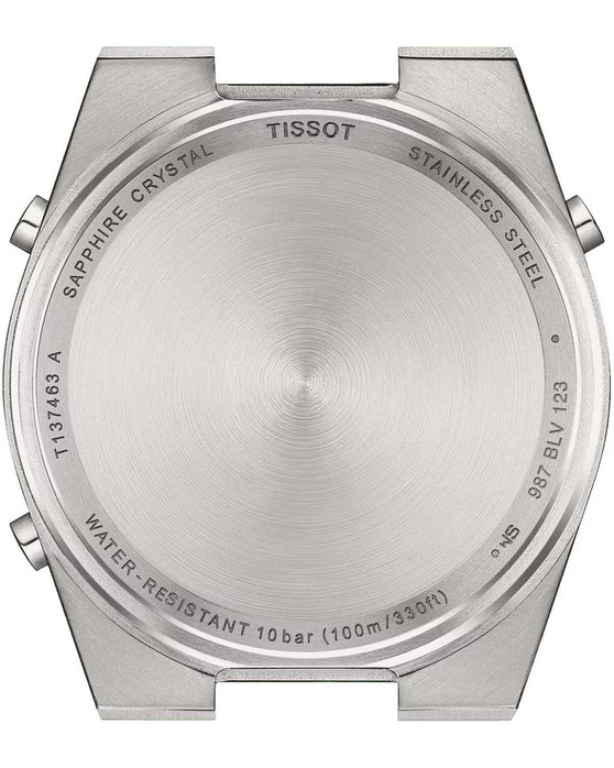 TISSOT T-Classic PRX Digital Dual Time Chronograph Silver Stainless Steel Bracelet