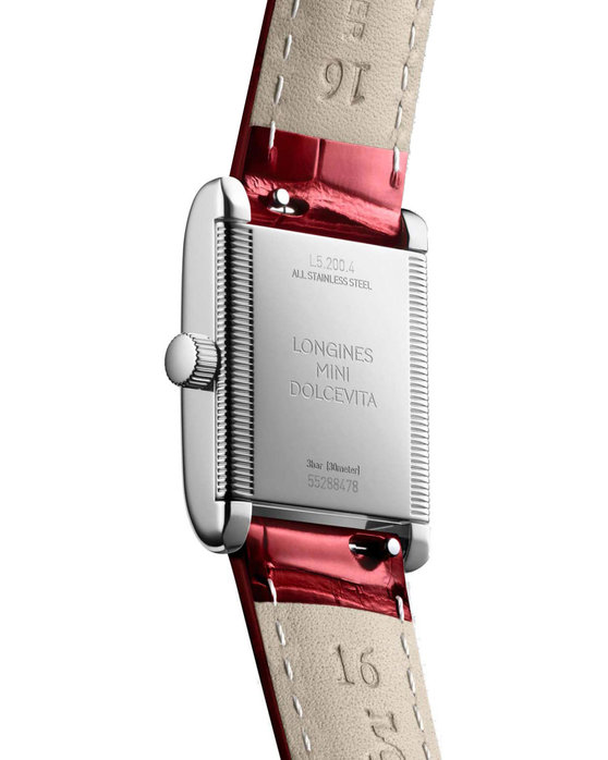 LONGINES Mini DolceVita Red Leather Strap