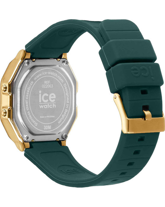 ICE WATCH Digit Retro Chronograph Green Silicone Strap (S)